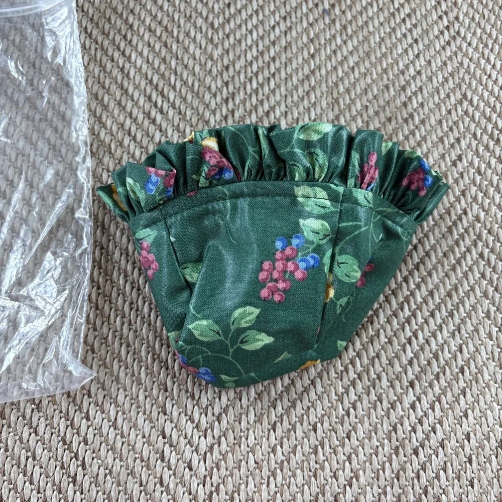 Longaberger Thyme Booking Basket Liner Emerald Vine